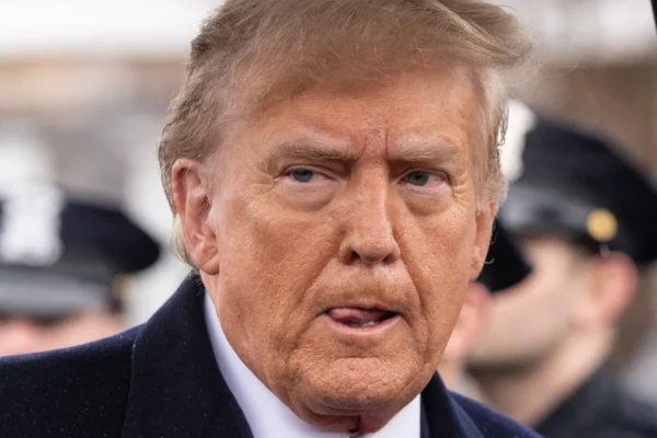 President Donald Trump delivering statement regarding Ali Khamenei after reported US Israel strikes