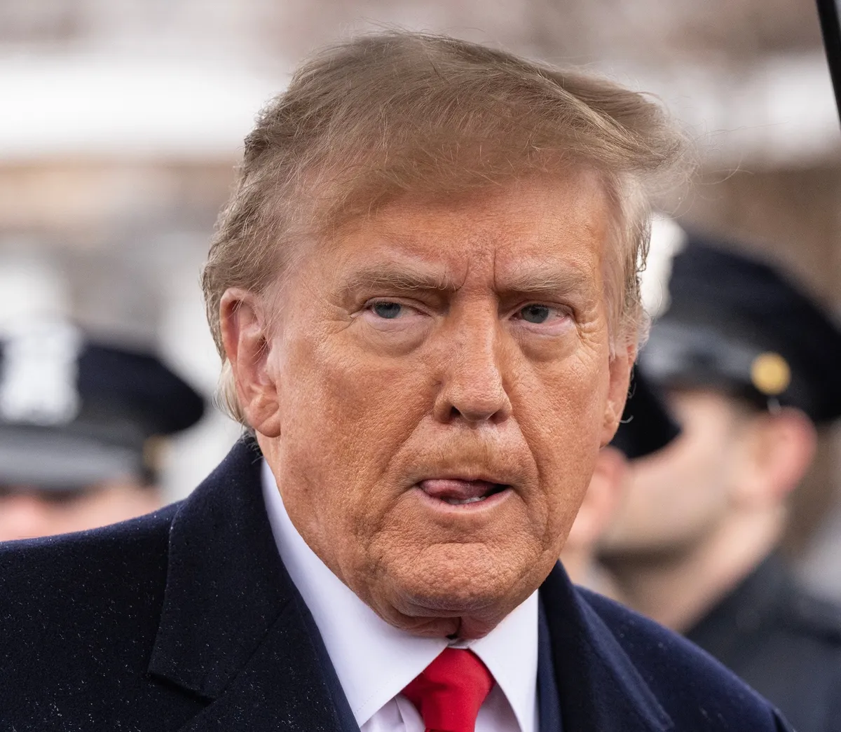 President Donald Trump delivering statement regarding Ali Khamenei after reported US Israel strikes